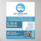 宅配便ロゴ、宅配便サー広告ビス ポスター (正面)