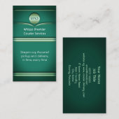 宅配便 – アールデコティール（緑がかった色）メタル 名刺 (正面/裏面)