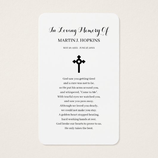 宇佐国旗悔やみや弔慰葬儀記念祈りの言葉カード (裏面)