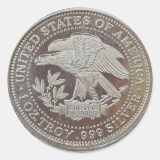 宇佐999銀ラウンドオンス ラウンドシール (正面)