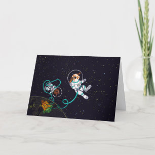 宇宙うさぎの誕生日カード シーズンカード