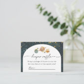 宇宙おむつラッフルカード |宇宙のベビーシャワー エンクロージャーカード (スタンド正面)