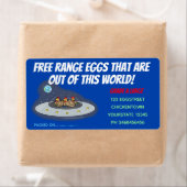 宇宙おもしろいの卵カートンのかわいい鶏 ラベル (インサイチュ)