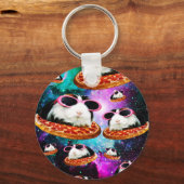 宇宙おもしろいモルモット キーホルダー (正面)