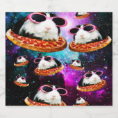 宇宙おもしろいモルモット ビールラベル (シングルラベル)