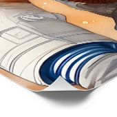 宇宙おもしろい宇宙飛行士服のカンガルー ポスター (コーナー)