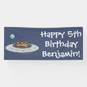 宇宙おもしろい漫画の茶色の茶葉の鶏 横断幕 (横)