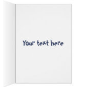 宇宙おもしろい漫画の誕生日カードの鶏 (内側 (右))