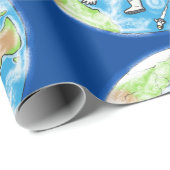 宇宙おもしろい漫画イラストレーション ラッピングペーパー (ロールコーナー)