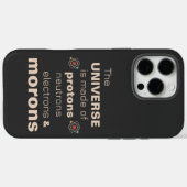 宇宙おもしろい陽子の中性子の電子モーロン Case-Mate iPhoneケース (裏面 (横))