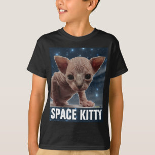 宇宙おもしろいCAT Boys Kids T-Shirts Tシャツ