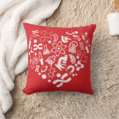 宇宙および科学のハート クッション (ブランケット)