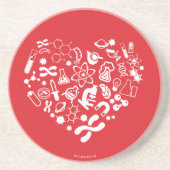 宇宙および科学のハート コースター (正面)