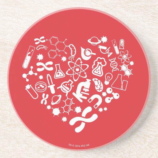 宇宙および科学のハート コースター (正面)