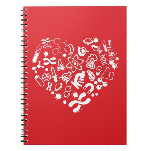 宇宙および科学のハート ノートブック (正面)