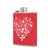 宇宙および科学のハート フラスク (左)