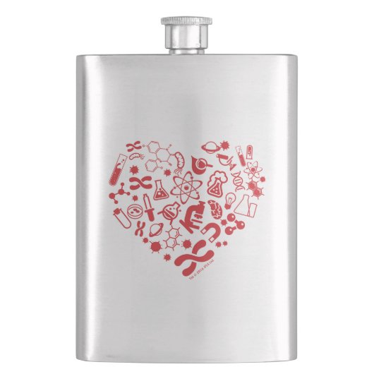 宇宙および科学のハート フラスク (正面)