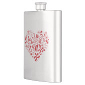 宇宙および科学のハート フラスク (左)