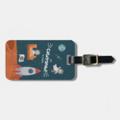 宇宙お洒落の要塞、火星の猫、おもしろい ラゲッジタグ (正面横)