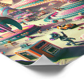 宇宙お洒落カーニバル-レトロ – 未来的1950s ポスター (角)