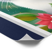 宇宙お洒落子猫水彩 ポスター (角)