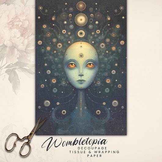 宇宙お洒落金ゴールド女神ファンタジー分離 薄葉紙