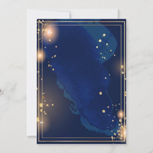 宇宙お祝い4歳の誕生日だ 招待状 (裏面)