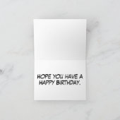 宇宙からそしてその先のドローイング 誕生日 カード (内部)