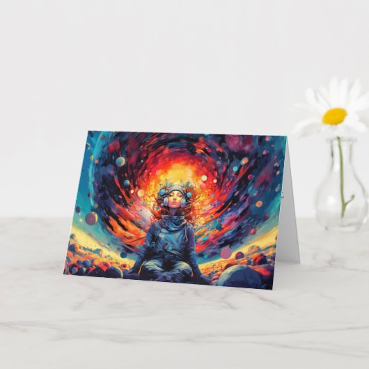 宇宙からのイラスト カード (小さな植物)