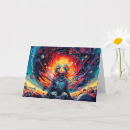 宇宙からのイラスト カード