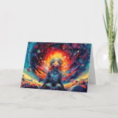 宇宙からのイラスト カード (正面)