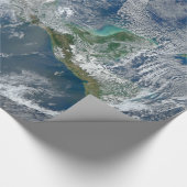 宇宙からの地球の惑星の写真 ラッピングペーパー (角)