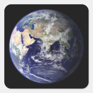 宇宙からの地球の眺め スクエアシール