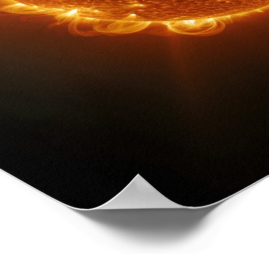 宇宙からの太陽の眺めを特徴とするデザイン ポスター (角)