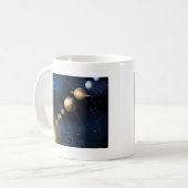 宇宙からの太陽系 コーヒーマグカップ (正面左)