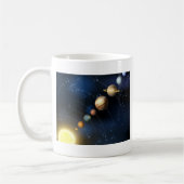 宇宙からの太陽系 コーヒーマグカップ (左)