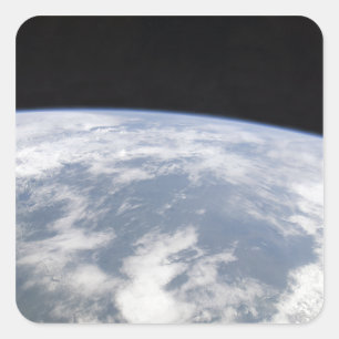 宇宙からの惑星の地球の眺め スクエアシール