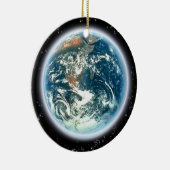 宇宙からの惑星の地球 セラミックオーナメント (右)