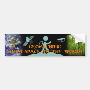 宇宙からの森へのGECACHING バンパーステッカー