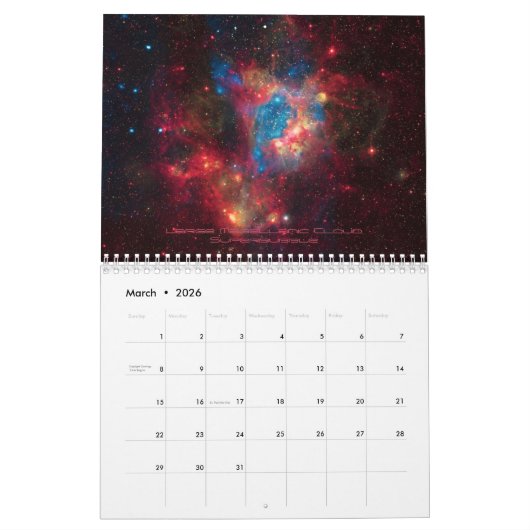 宇宙からの画像、宇宙美しい カレンダー (3月 2026)