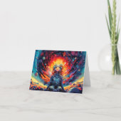 宇宙からビヨンドイラストレーション誕生日 カード (正面)