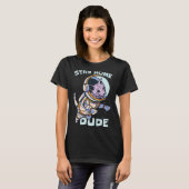 宇宙から引用猫宇宙飛行士 Tシャツ (正面フル)