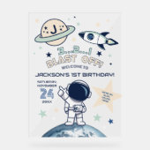 宇宙から来た1歳のバースデーウェルカム アクリルサイン (正面)