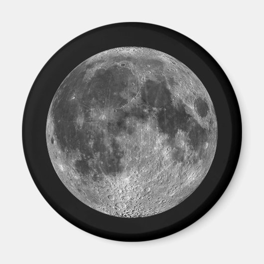 宇宙から湧き出る月の全景 マグネット (正面)