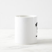 宇宙から背部パグのエイリアン- コーヒーマグカップ (中央)