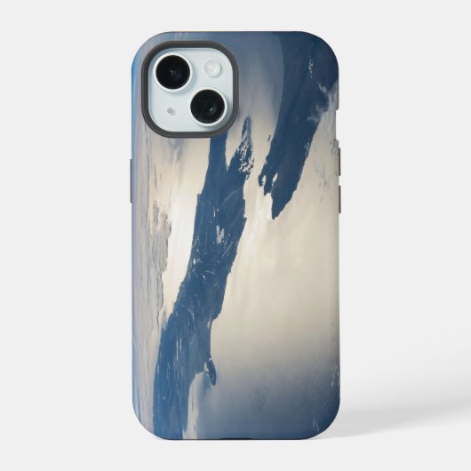 宇宙から見たクック海峡の輝きのパノラマ iPhone 15ケース (裏面)