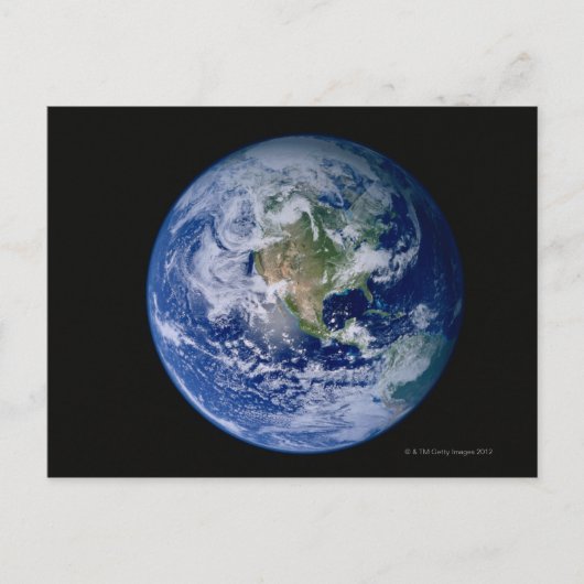 宇宙から見た北米 ポストカード (正面)