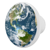 宇宙から見た地球の青と緑の地球 セラミックノブ (右)