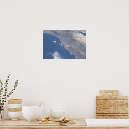 宇宙から見られる南カリフォルニアの一部 ポスター (キッチン)