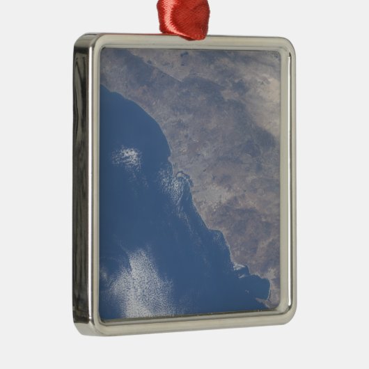 宇宙から見られる南カリフォルニアの一部 メタルオーナメント (右)